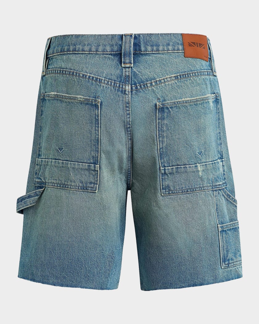 Hudson Men's Carpenter-Panel Denim Shorts | Neiman Marcus