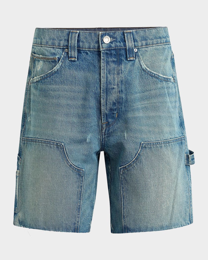 Hudson Men's Carpenter-Panel Denim Shorts | Neiman Marcus