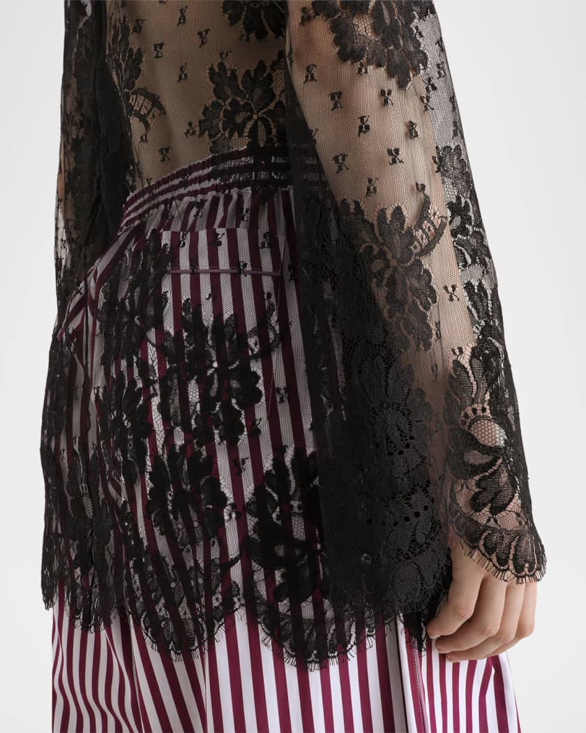 lace up striped dress Sunshine Lane Milkmaid Sleeve Lace-up Back Dress Striped Steel Blue main image 1