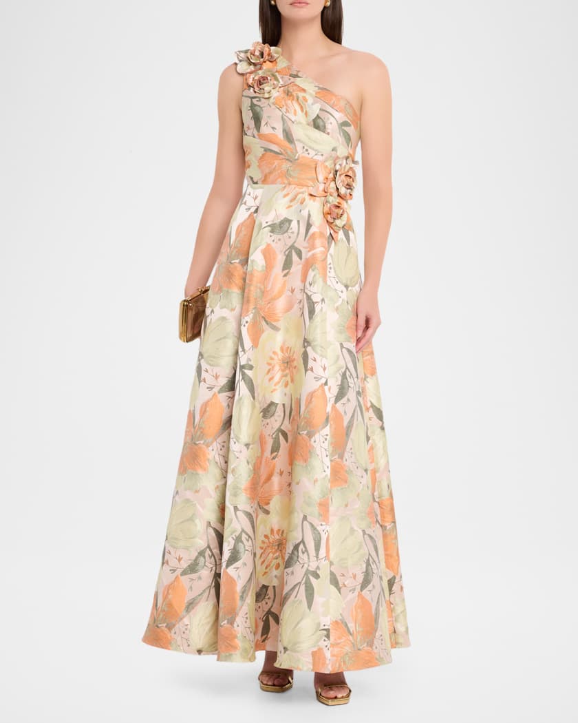 formal aidan mattox dresses Aidan by Aidan Mattox Long Formal Floral Lace Dress