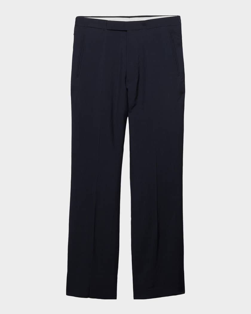 Prada Men's Straight-Fit Mohair-Wool Pants | Neiman Marcus