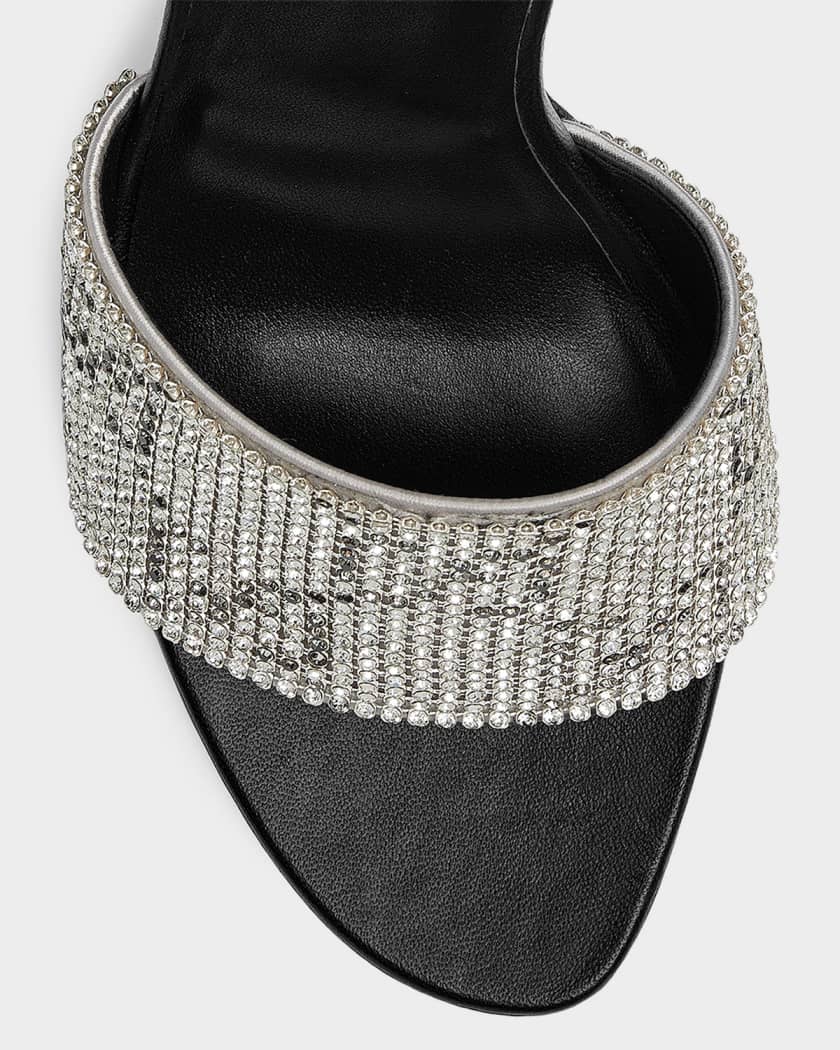 Gucci Bombshell 115mm Crystal-Embellished Mesh Stiletto Sandals