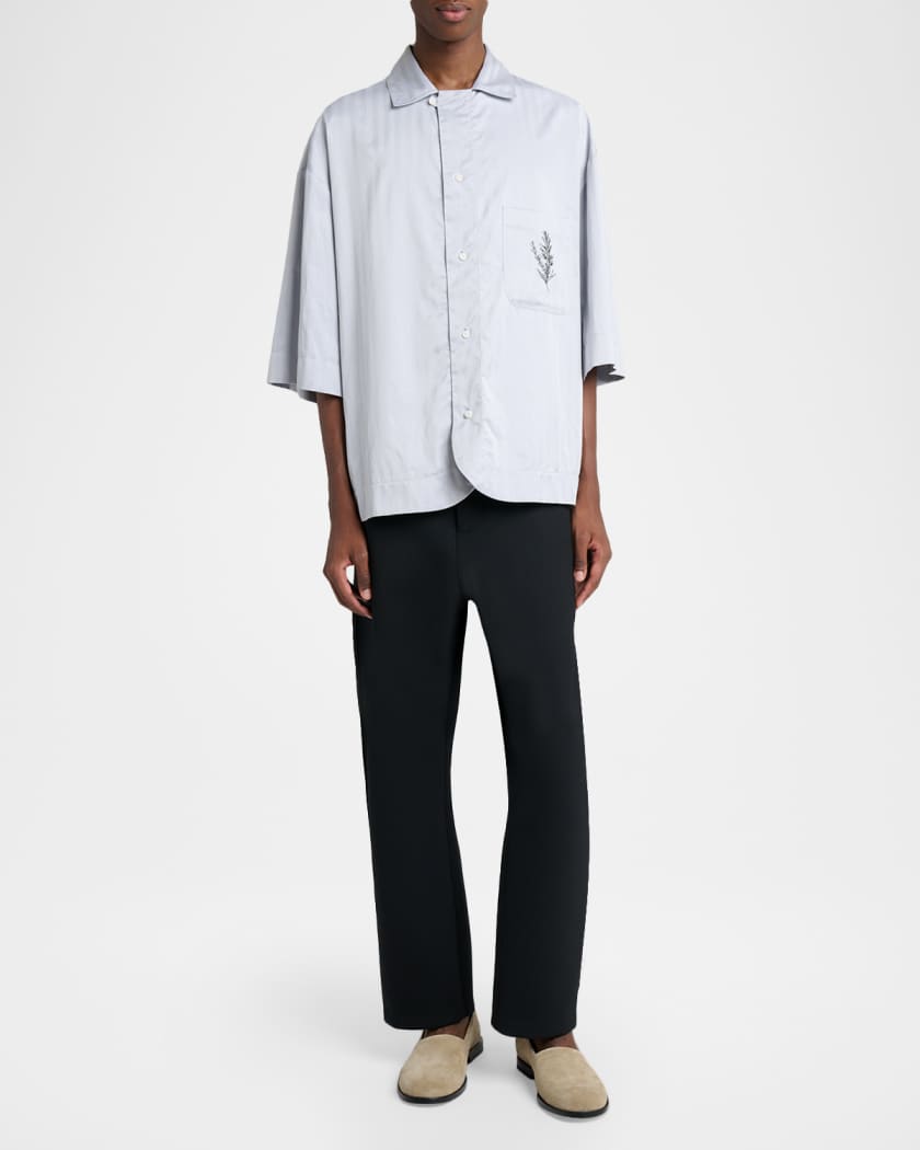 Jacquemus Men's La Chemise Rosamary-Printed Short-Sleeve Shirt