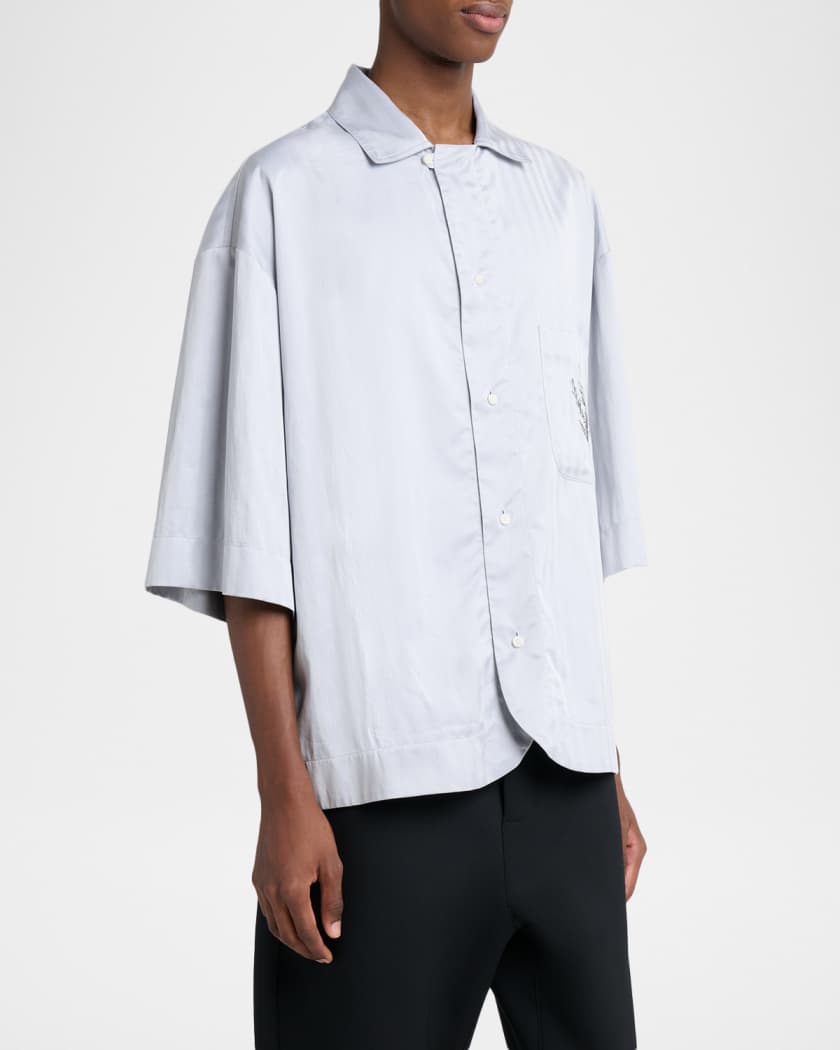Jacquemus Men's La Chemise Rosamary-Printed Short-Sleeve Shirt