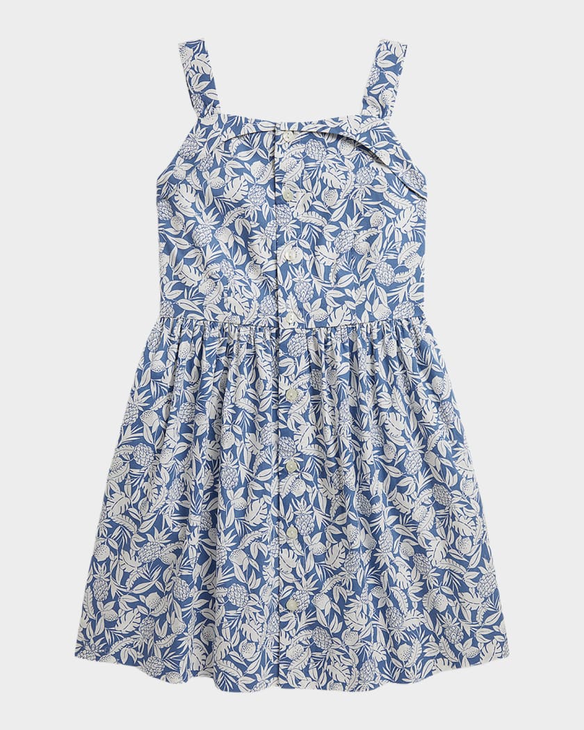 blue pineapple dress Pineapple Blue Sunkiss Hawaiian Girl Dress for Kids L (10