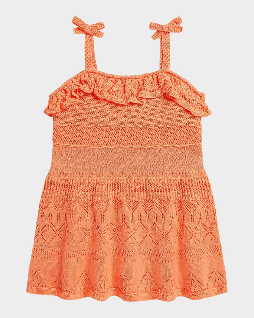 Polo Ralph Lauren Girl's Pointelle Knit Cotton Sweater Dress, Size 3M-24M |  Neiman Marcus