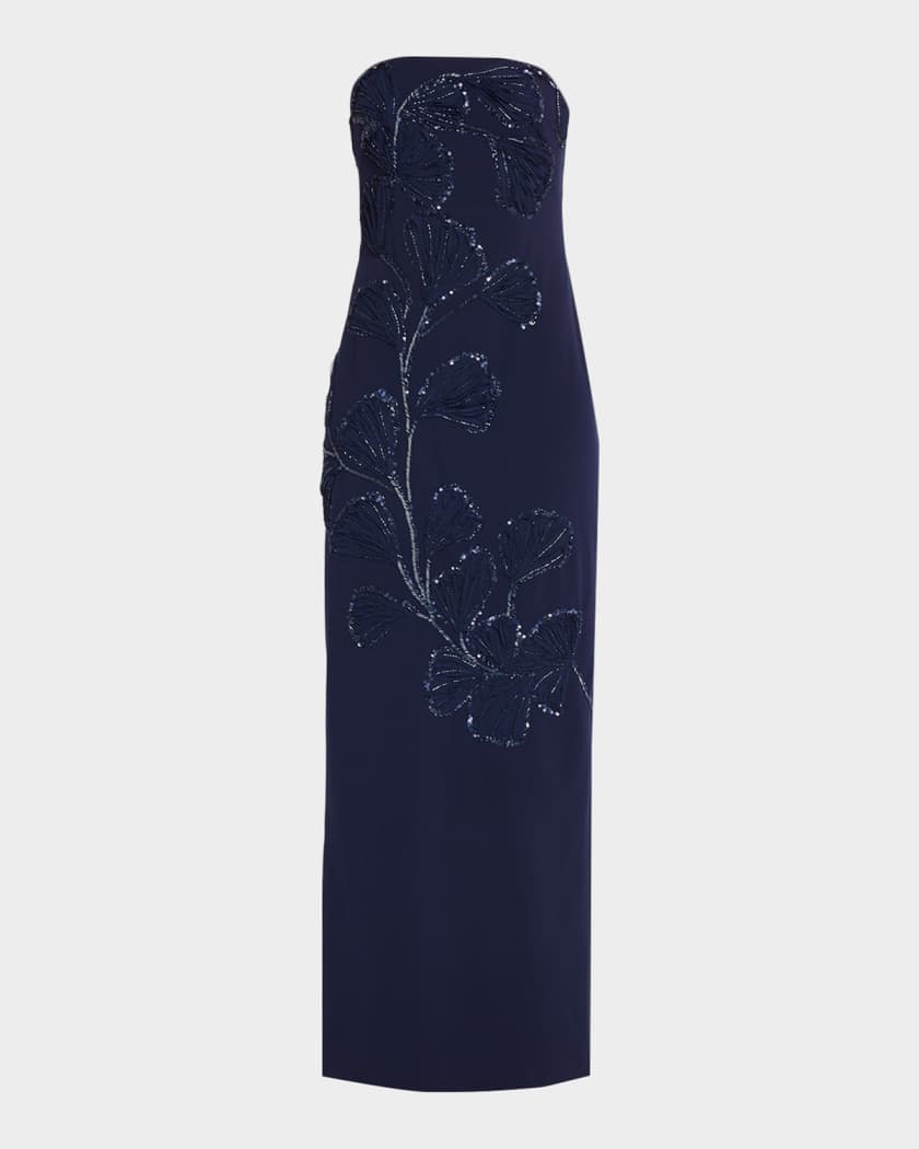 aidan mattox embroidered dress Aidan Mattox Embroidered Bodice Mesh Ballgown Dress Sz 6 Black
