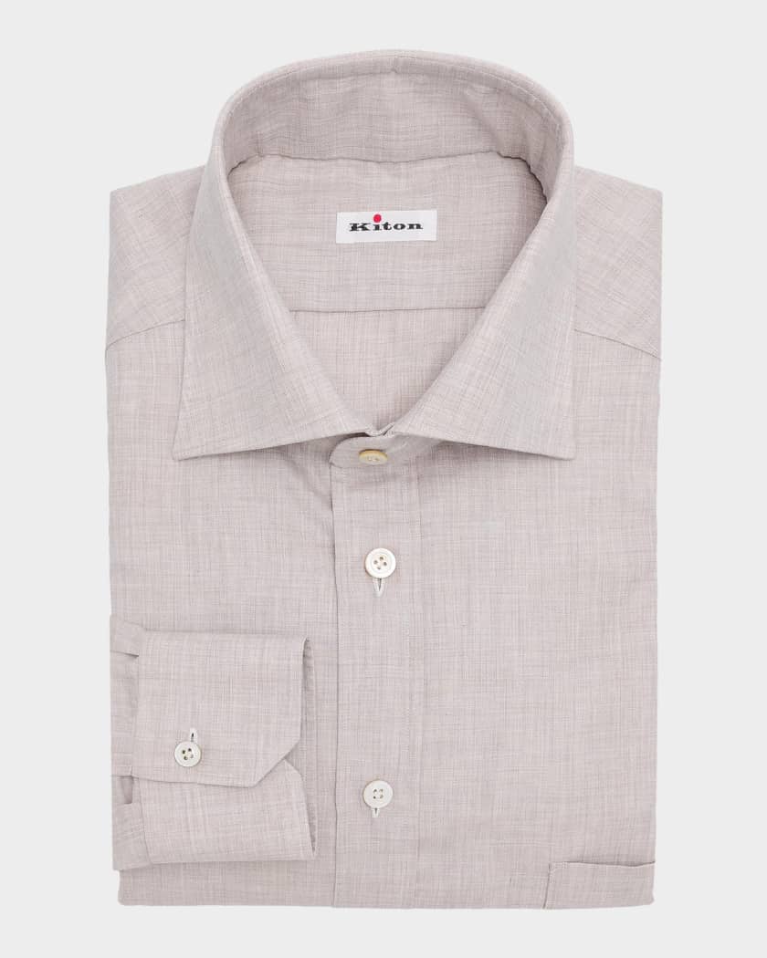 kiton dress shirts $1,295 NWT Blue White Striped Cotton Slim Fit Shirt (40 IT) 15.75 every millimeter Nerano linen shirt with decorated