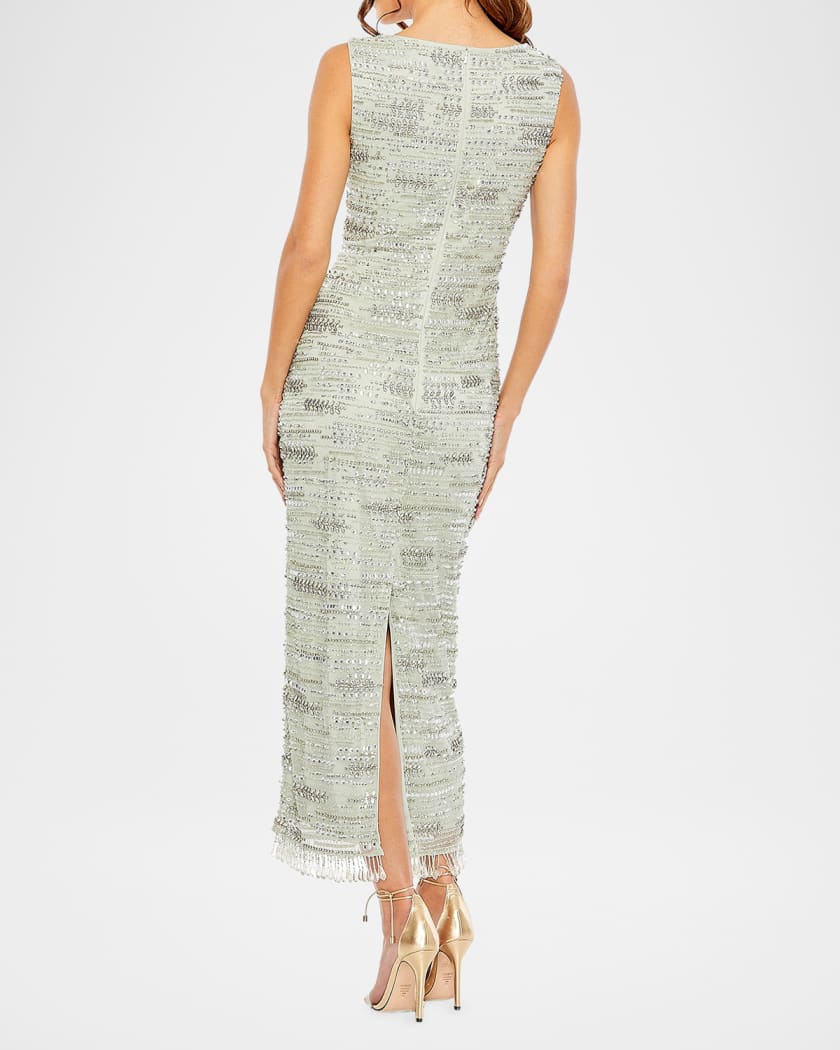 sheer metallic knit dress Saint Laurent by Anthony Vaccarello - Brown Women Party/Cocktail Dress