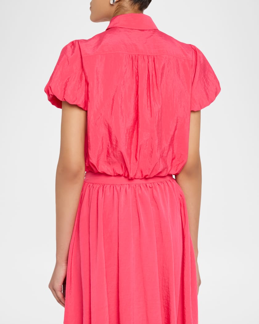 Cinq a Sept Allinae Nylon Bubble Top | Neiman Marcus