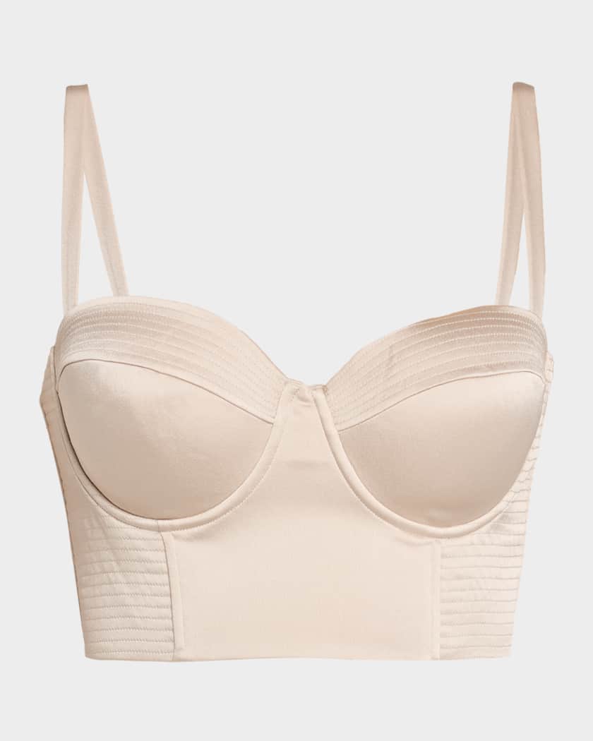 L'Agence Nysa Satin Bustier Top | Neiman Marcus