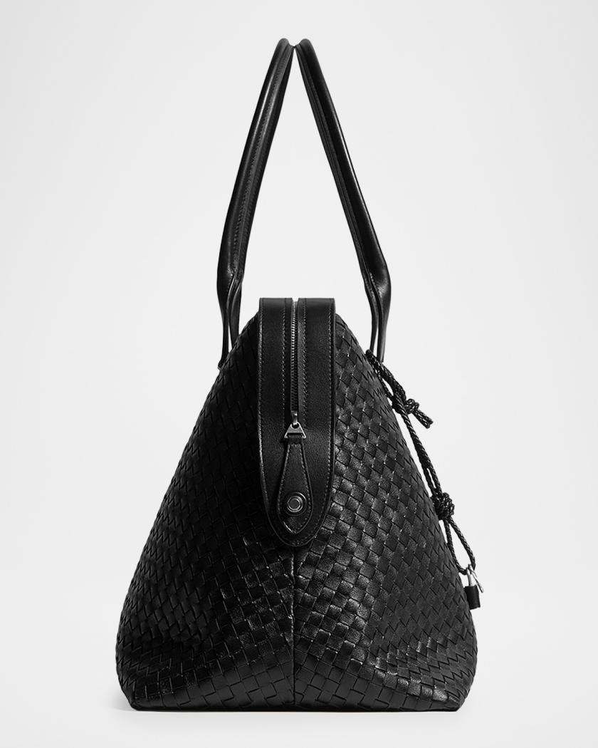 Bottega Veneta Men's Veneto Intrecciato Leather Weekender Bag
