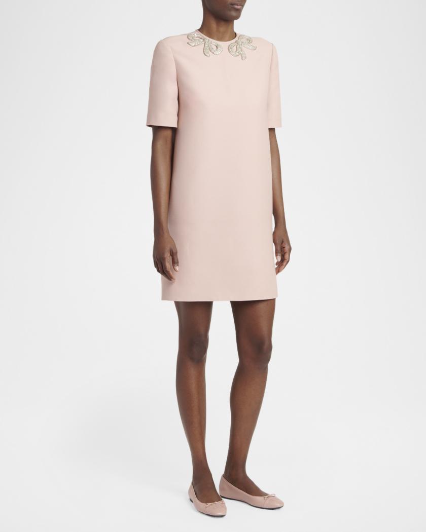 valentino pink dress with bows Valentino Pink Bow Minidress Valentino