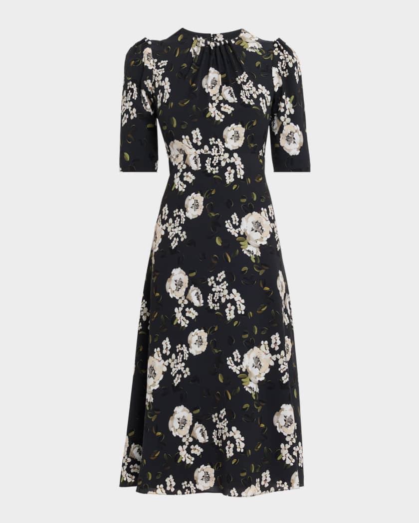 teri jon midi dress Teri Jon By Rickie Freeman Black Embroidered Lace Midi Dress Women 6  Sweetheart