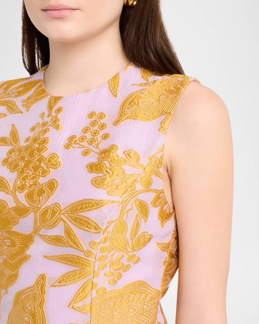 Lela Rose Floral Fil Coupe Off-The-Shoulder Gown | Neiman Marcus