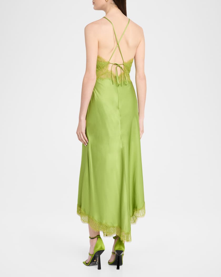 knee length dresses for ladies Lucia Soft Satin Slip Midi Dress main image 1