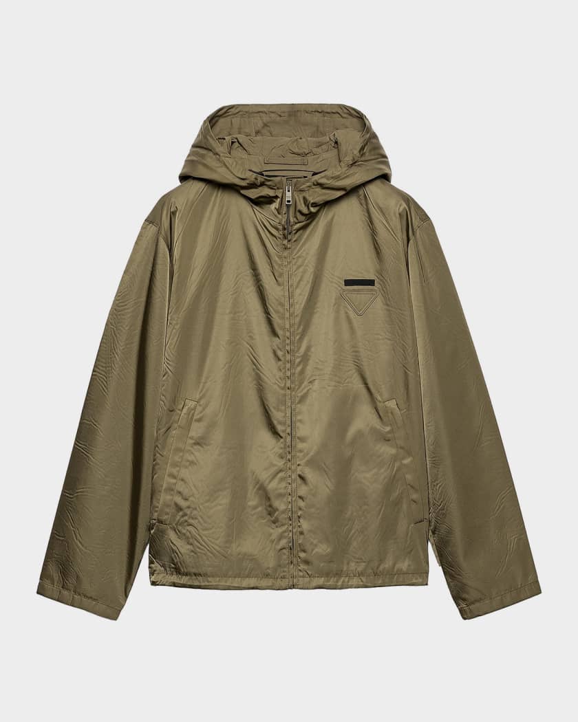 Prada Men's Hooded Re-Nylon Jacket | Neiman Marcus