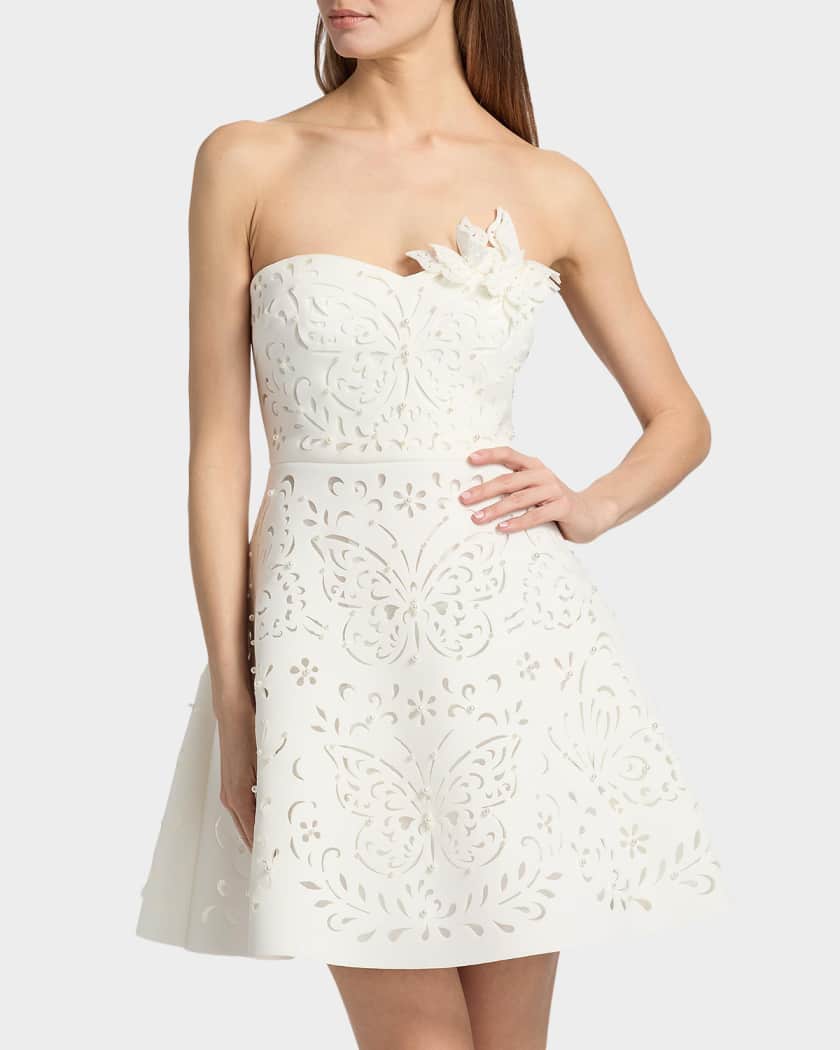 green emerald velvet dress Floral Lace Sheath Dress by Badgley Mischka