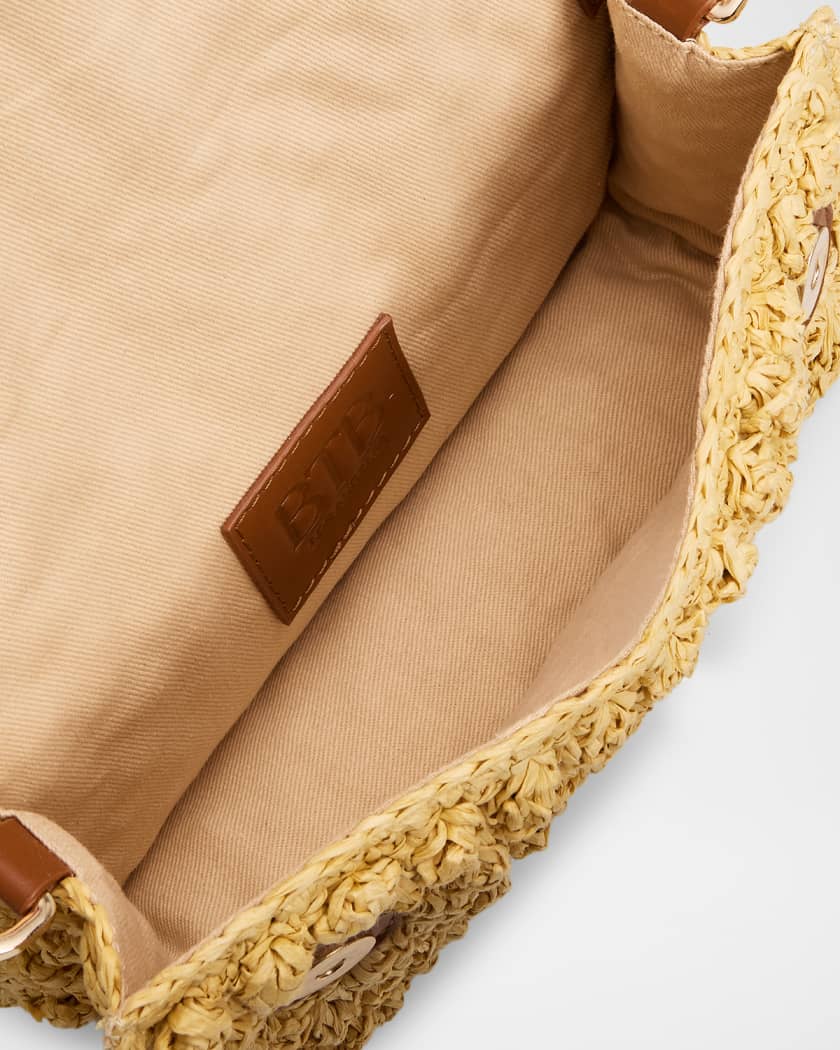 BTB Los Angeles Leilani Raffia Top Handle Bag | Neiman Marcus