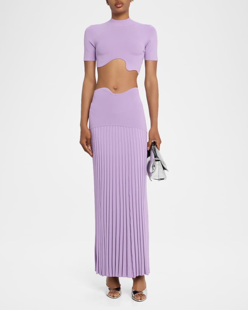 Christopher Esber Maparadita Pleated Maxi Skirt | Neiman Marcus