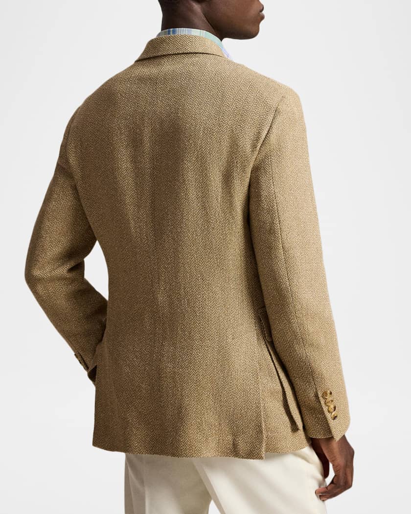 Polo Ralph Lauren Men's Herringbone Linen Blend Single-Breasted