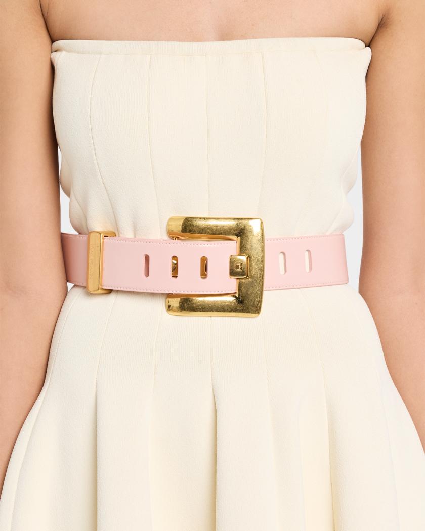 Balmain Anthem Smooth Leather Belt | Neiman Marcus display picture 3