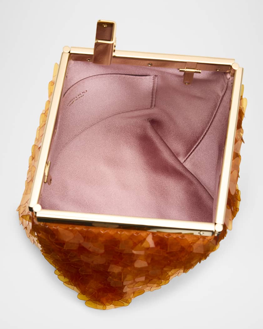 JIMMY CHOO グリッター クラッチ Jimmy Choo Ganache Heart Paillettes Clutch Bag | Neiman Marcus