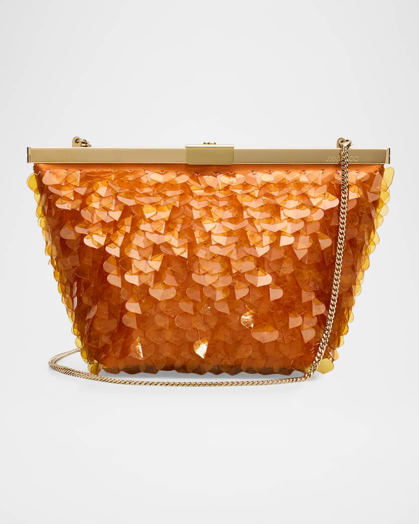 Jimmy Choo Ganache Heart Paillettes Clutch Bag | Neiman Marcus