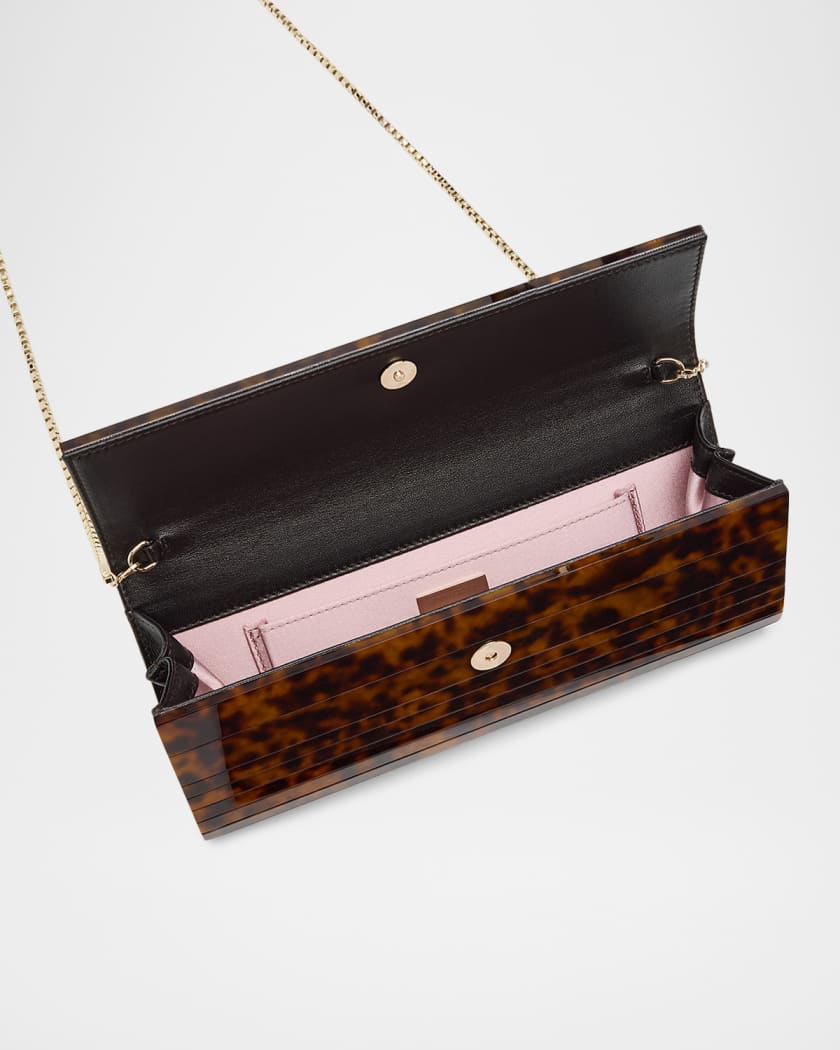Jimmy Choo Sweetie Tortoiseshell Plexiglass Clutch Bag | Neiman Marcus