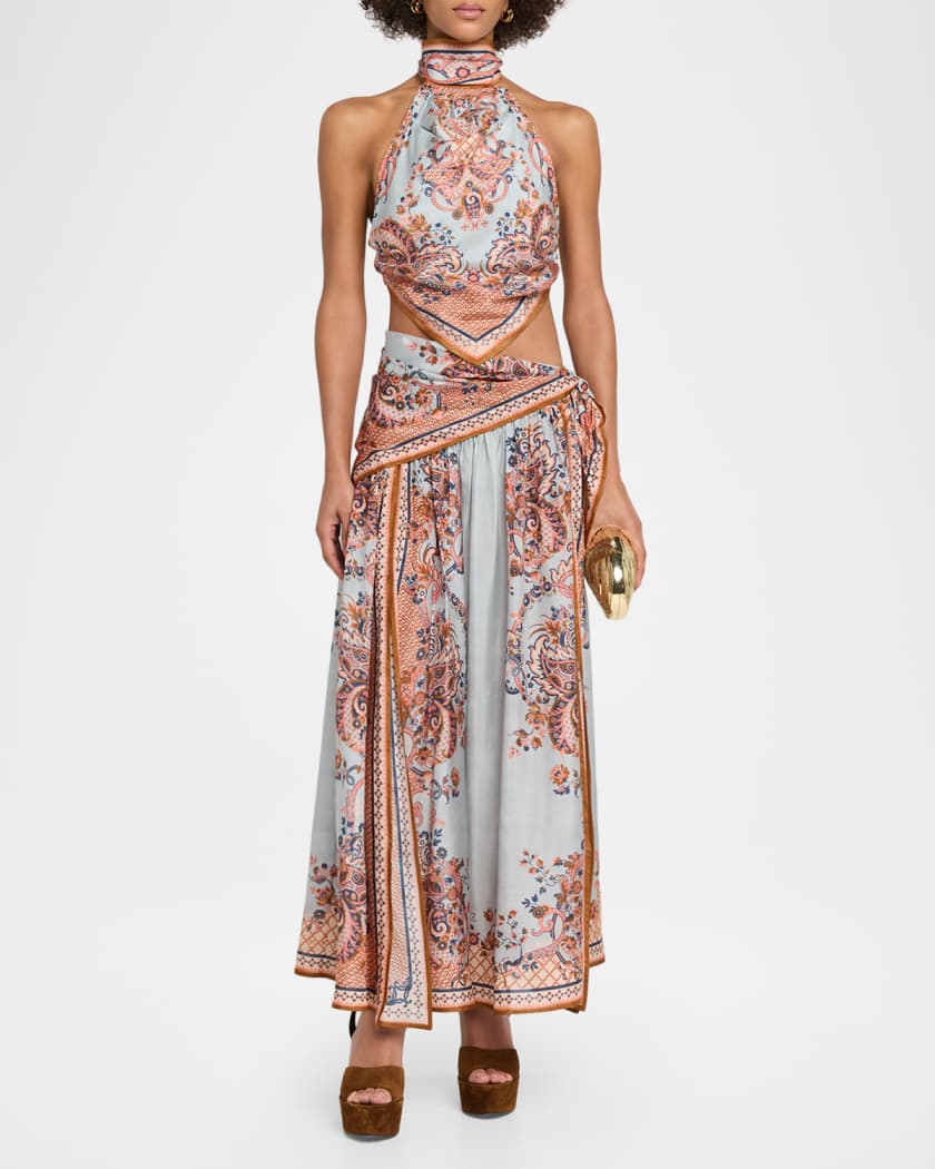 Zimmermann Aster Scarf Midi Skirt | Neiman Marcus