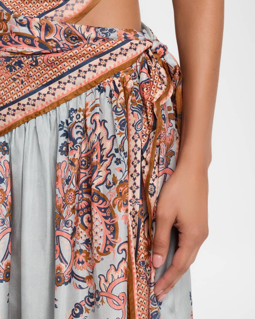 Zimmermann Aster Scarf Midi Skirt | Neiman Marcus