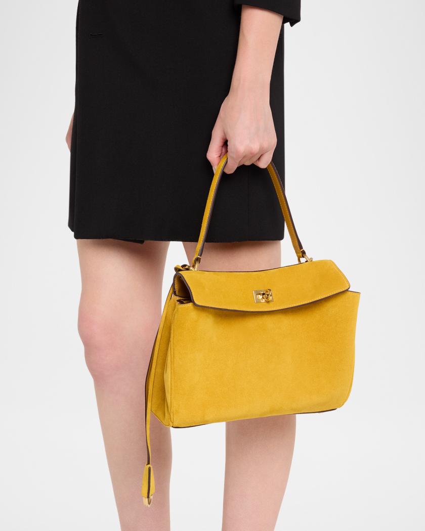 Balenciaga Rodeo Suede Top-Handle Bag | Neiman Marcus