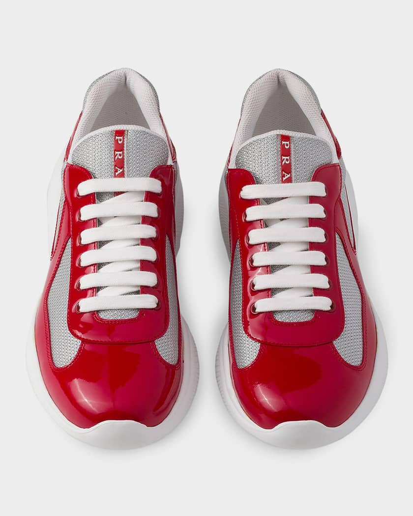 Men's America's Cup Patent Leather & Technical Fabric Sneakers