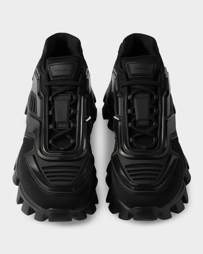 Prada Men's Cloudbust Thunder Knit Fabric Sneakers | Neiman Marcus