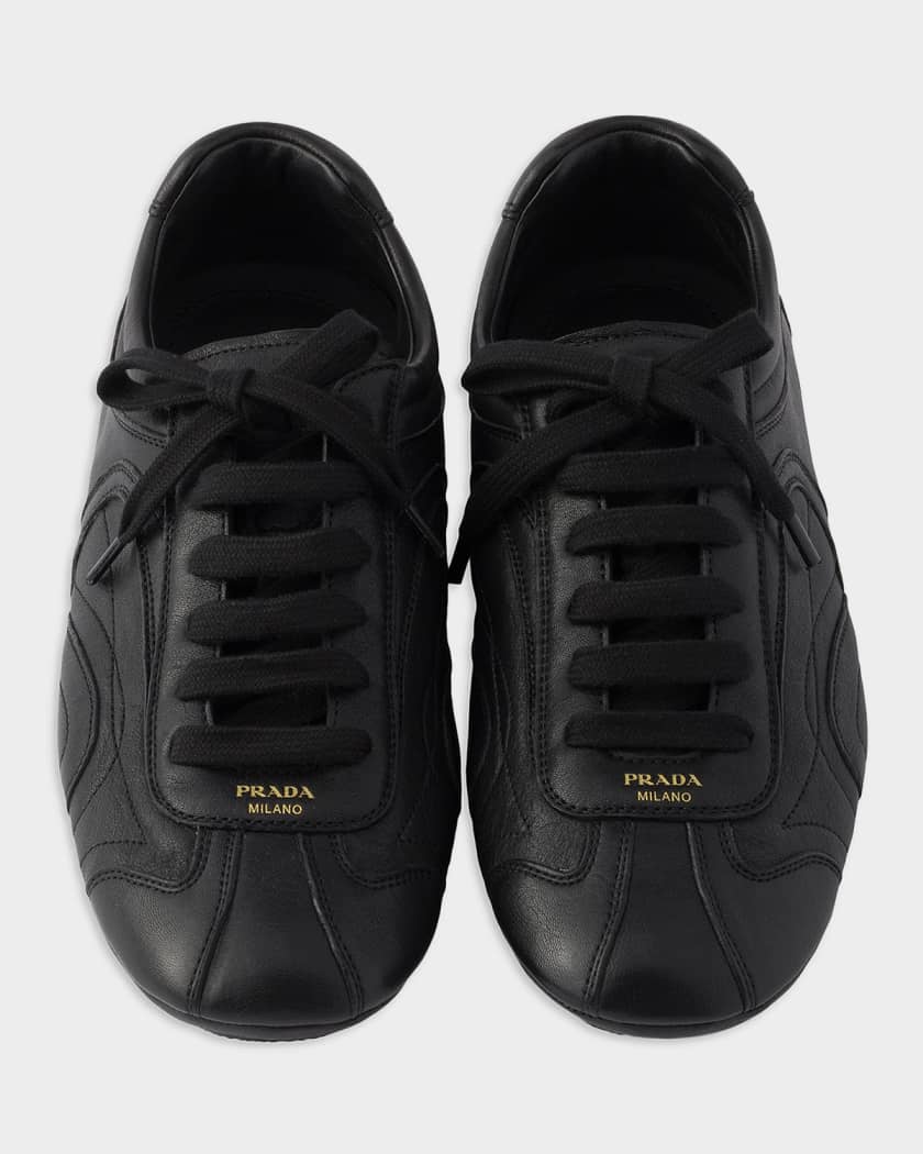 Prada Montecarlo Nappa Leather Sneakers | Neiman Marcus