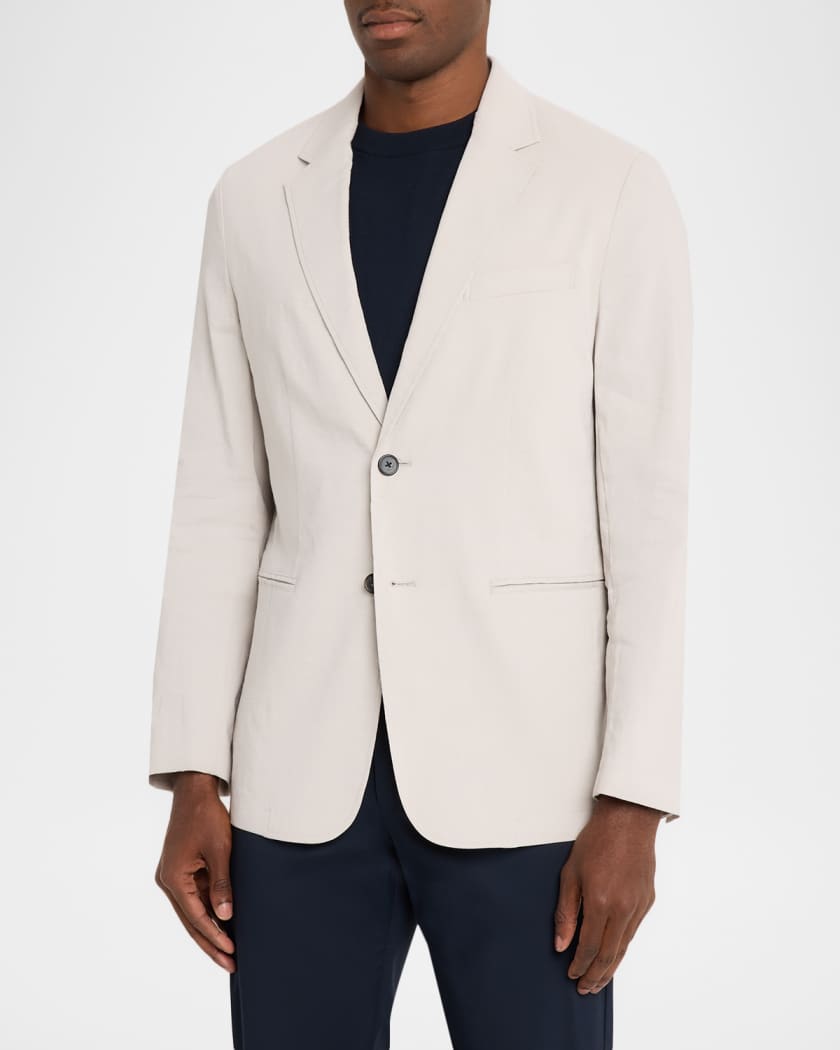 Theory Men's Organic Linen Single-Breasted Blazer | Neiman Marcus