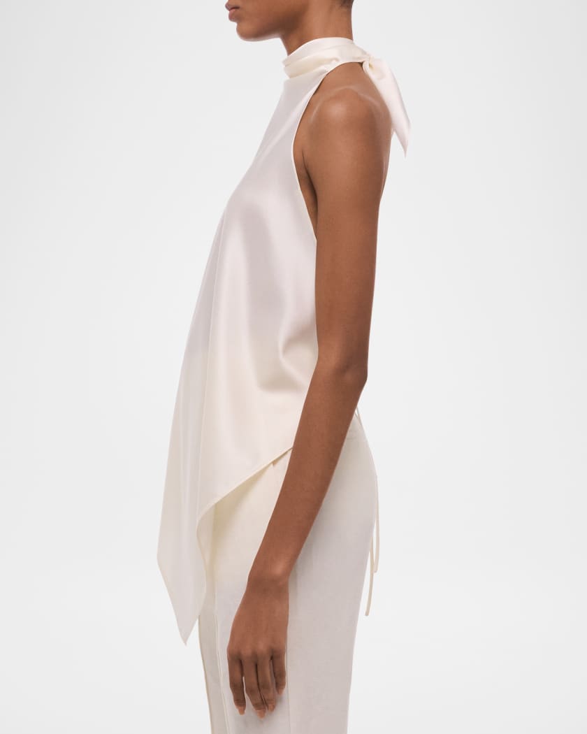 Helmut Lang Silk Tie Scarf Top | Neiman Marcus