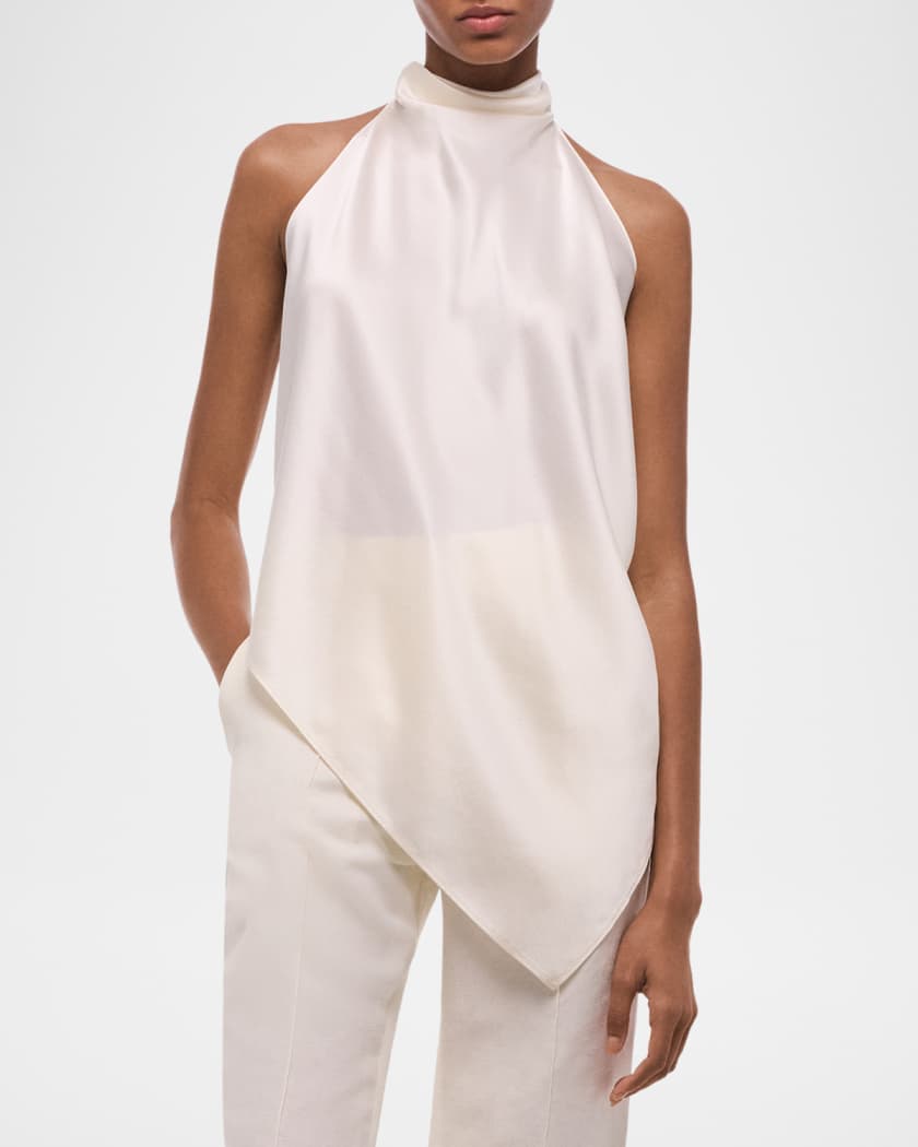 Helmut Lang Silk Tie Scarf Top | Neiman Marcus