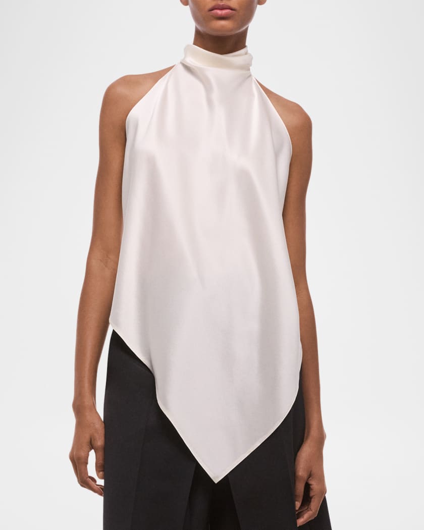 Helmut Lang Silk Tie Scarf Top | Neiman Marcus