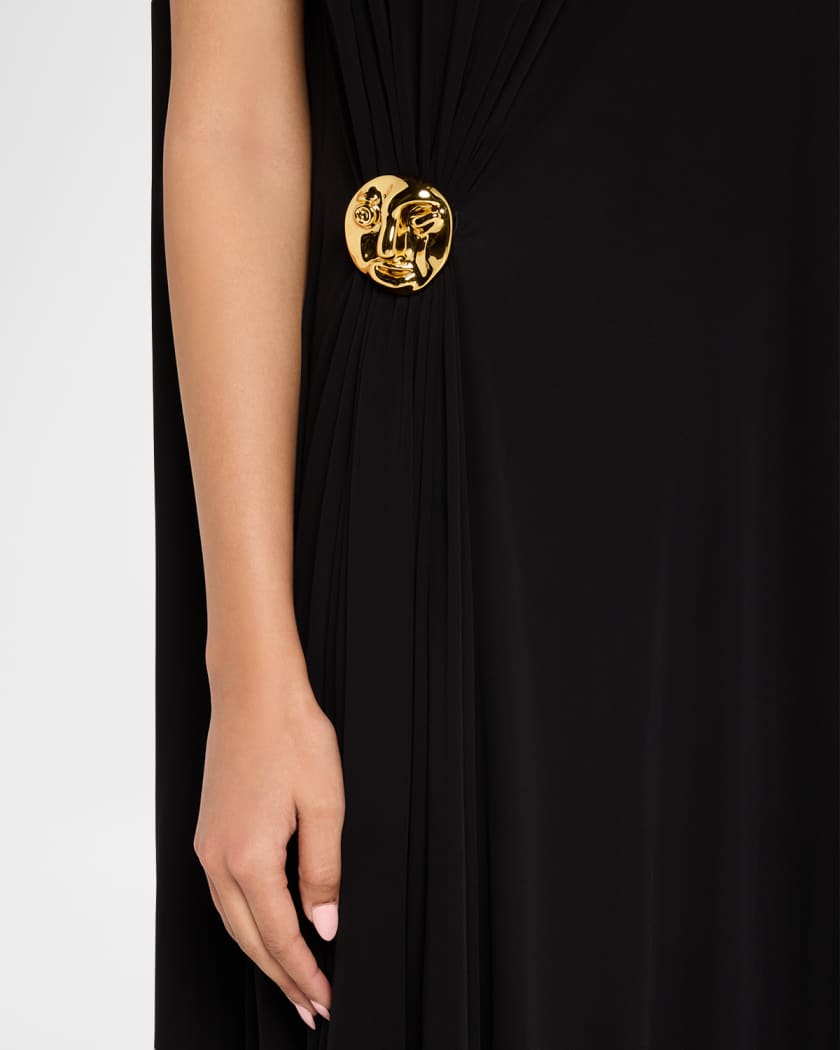 knee length dresses for ladies Asymmetric Gathered Midi Dress