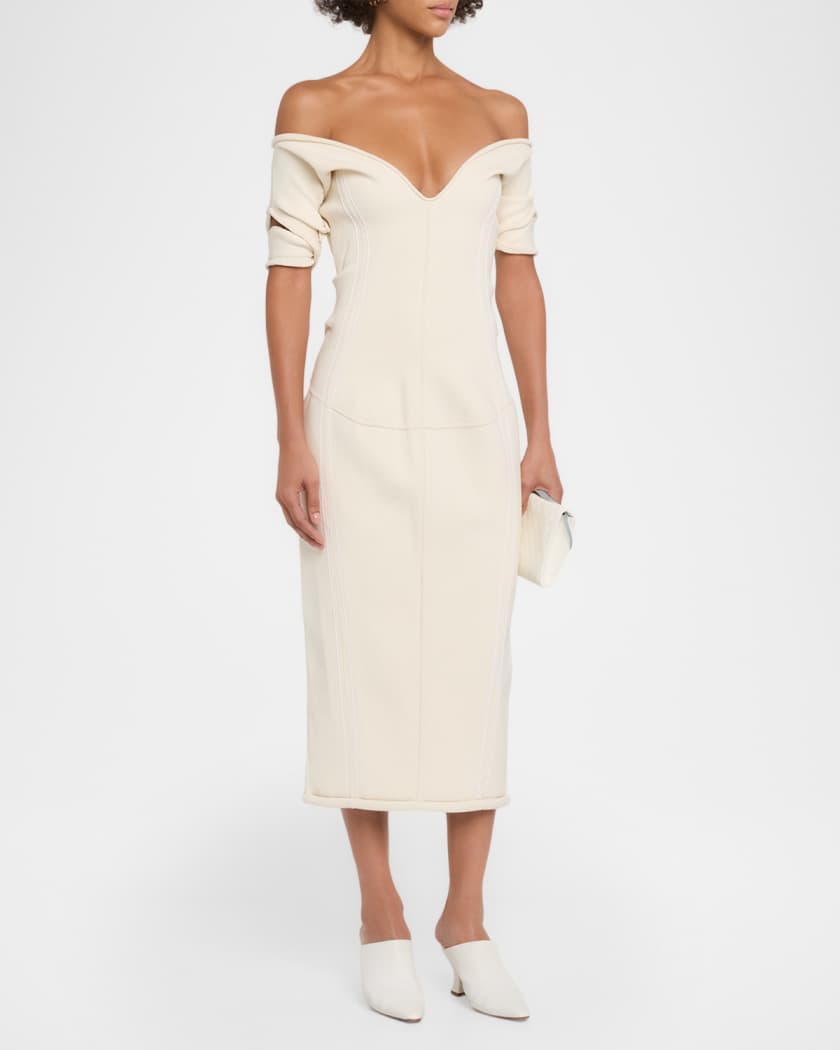 bottega veneta knit dress Bottega Veneta Knitted Midi Dress