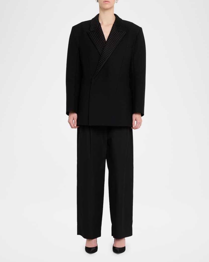 スーツ BOTTEGA VENETA Double-breasted Suit Bottega Veneta Intrecciato Lapels Double-Breasted Jacket | Neiman