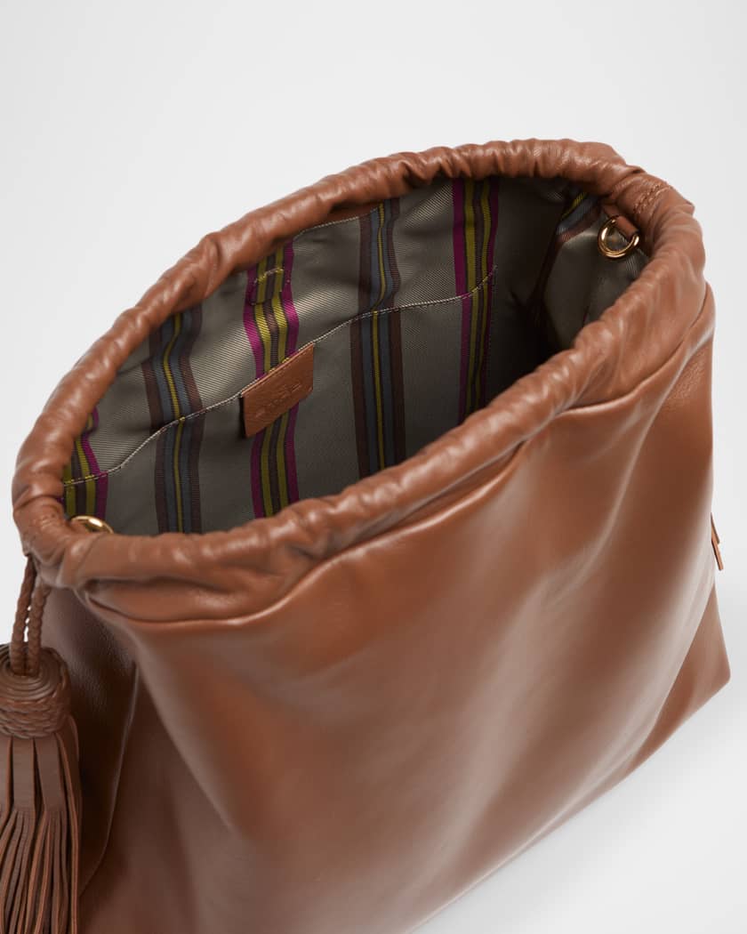 Etro Kalispera Medium Tassel Drawstring Shoulder Bag | Neiman Marcus