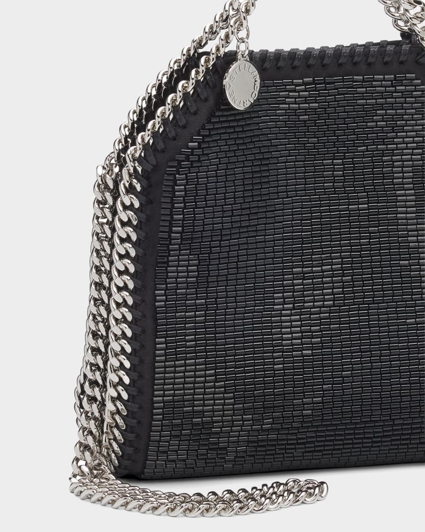 Stella McCartney Falabella Tiny Beaded Vegan Leather Crossbody Bag