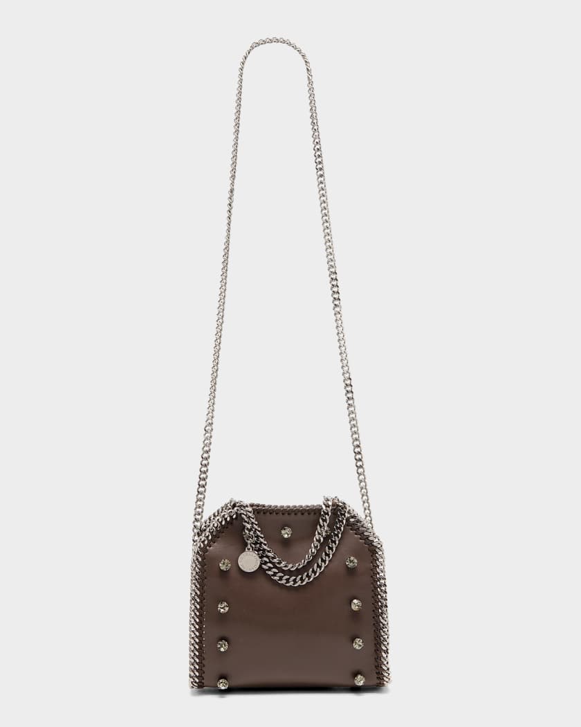 Stella McCartney Falabella Tiny Crystal Studded Shoulder Bag