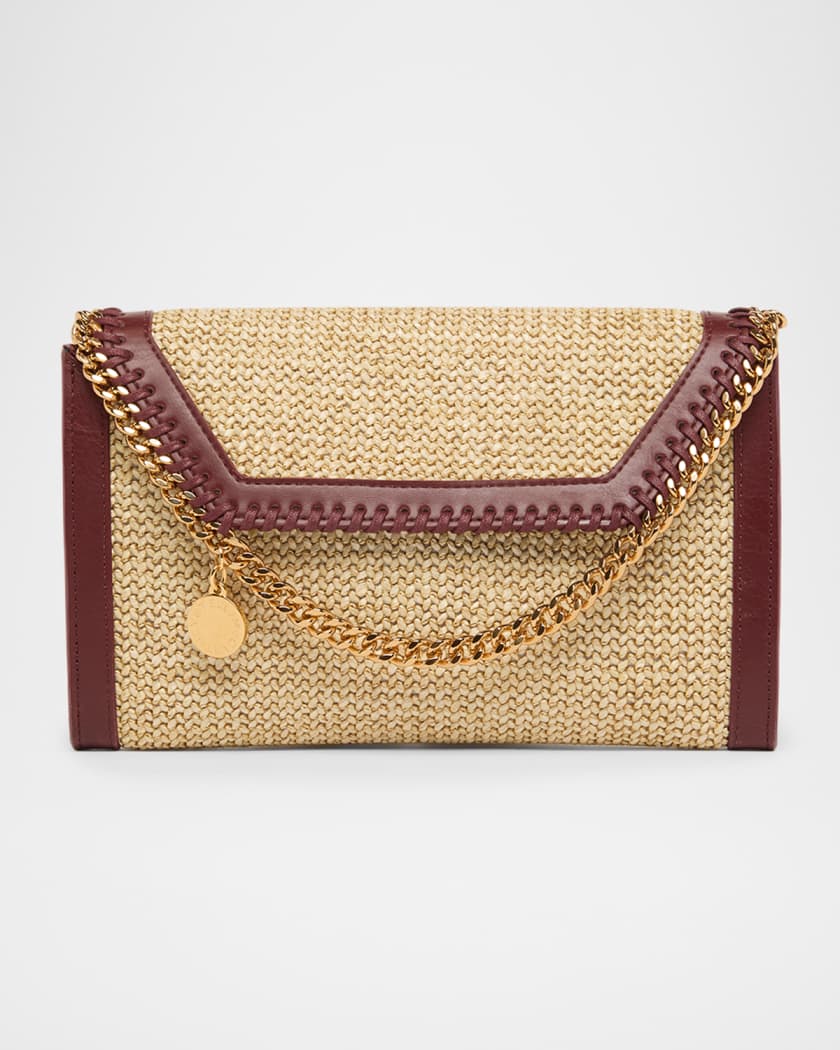 Stella McCartney High Summer Falabella Raffia Wallet Crossbody Bag