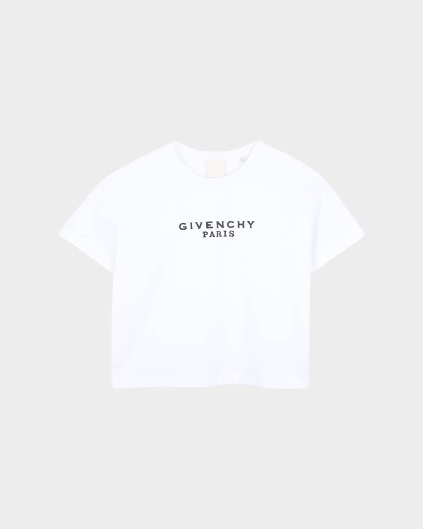 ☆【新品】GIVENCHY 12A ロゴT 白 レディースM相当 Givenchy Girl's Logo Short-Sleeve Cotton T-Shirt, Size 4-6