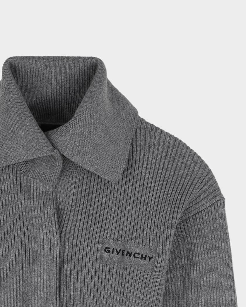 Givenchy Girl's Logo Cotton-Cashmere Knit Cardigan, Size 4-6