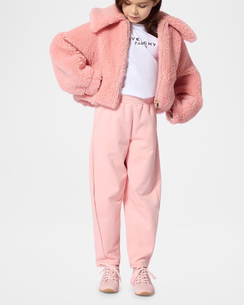GIVENCHY - GIVENCHY ペプラムニットジャケット Givenchy Girl's Faux-Fur Cropped Bomber Jacket, Size 8-12 | Neiman