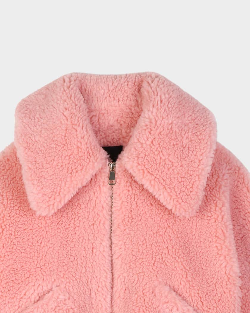 Givenchy Girl's Faux-Fur Cropped Bomber Jacket, Size 8-12 | Neiman